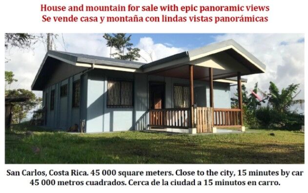 VENDO PROPIEDAD EN SAN CARLOS 45.000m2 en Quesada, San Carlos, Alajuela — ₡ 198 000 000