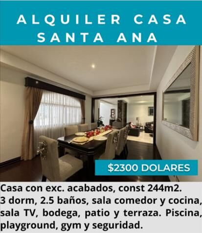 Alquiler de amplia casa en Santa Ana, condominio LUSSO en Pozos, Santa Ana, San José — $2,300