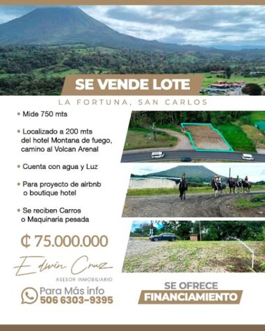 SE VENDE BELLA PROPIEDAD EN LA FORTUNA DE SAN CARLOS.  en La Fortuna, San Carlos, Alajuela — ₡ 75 000 000