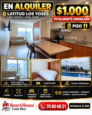 Alquiler de Apartamento Amoblado en los Yoses San José