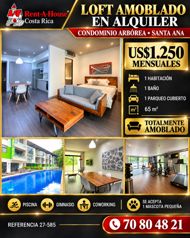 Alquiler de Hermoso Apartamento Totalmente Amoblado en Santa Ana