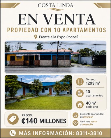 🏢 ¡OPORTUNIDAD DE INVERSIÓN EN GUÁPILES! in Guápiles, Pococí, Limón — ₡ 140 000 000