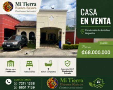 ALAJUELITA. CASA EN VENTA. COD108 ₡68.000.000  en Alajuelita, San José — ₡ 68 000 000