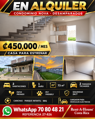 Alquiler de Apartamento en San Miguel de Desamparados en San Miguel, Desamparados, San José — ₡ 450 000