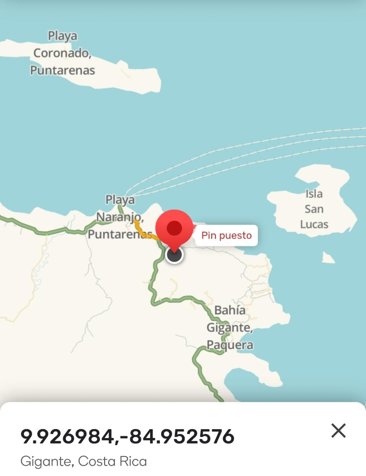 Venta lote Frente al Mar Playa Naranjo 1000m2 en Paquera, Puntarenas — $55,000 - Foto 2 de 12