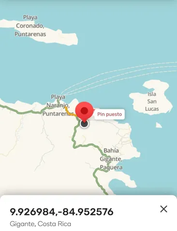 Venta lote Frente al Mar Playa Naranjo 1000m2 en Paquera, Puntarenas — $55,000 - Foto 2 de 12