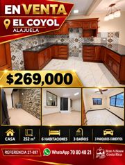 Sale House with 6 Bedrooms in El Coyol de Alajuela 27-897