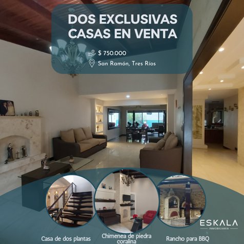 Dos Exclusivas Casas en Venta in Tres Ríos, La Unión, Cartago — $750,000