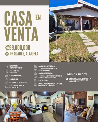 Hermosa Casa de Habitación en Fraijanes de Alajuela in San Pedro, Poás, Alajuela — ₡ 99 000 000