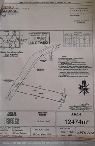 Tereno muy lindo y frente a interamericana en las esperanzas de san pedro.  in San Pedro, Pérez Zeledón, San José — ₡ 80 000 000