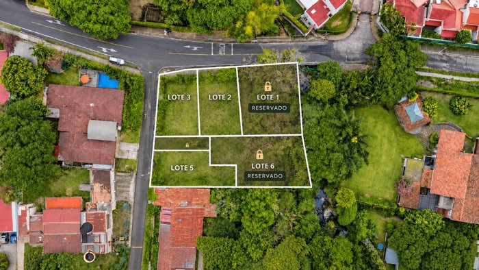 Lotes en Venta San Rafael de Escazú cerca Country Club en San Rafael, Escazú, San José — $155,000
