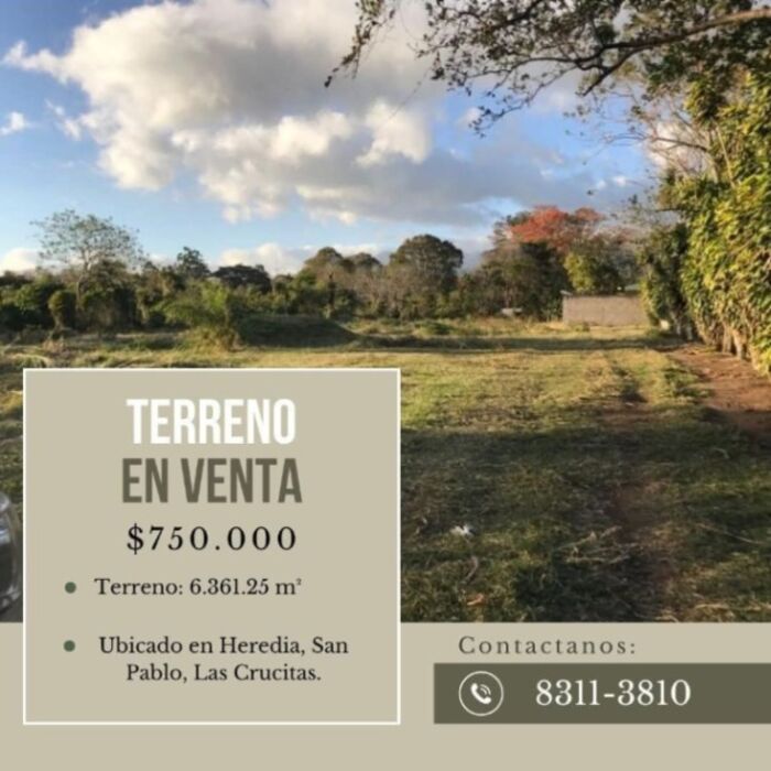 Terreno a la venta en San Pablo de Heredia en San Pablo, Heredia — $750,000