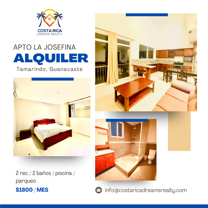  ¡Apartamento En Alquiler En La Josefina, Tamarindo! 