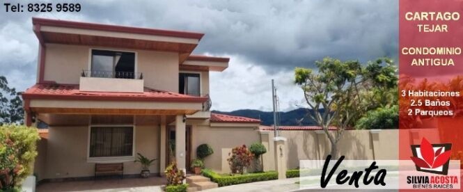 VENTA CASA CONDOMINIO ANTIGUA EN CARTAGO  TEL: 83259589 en El Tejar, El Guarco, Cartago — ₡ 150 000 000