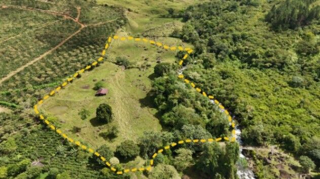 UNIQUE OPPORTUNITY: LAND FOR SALE WITH RIVER IN SANTA ELENA DE EL GENERAL, PÉREZ ZELEDÓN(2,5 HECT) in Cajón, Pérez Zeledón, San José — $200,000