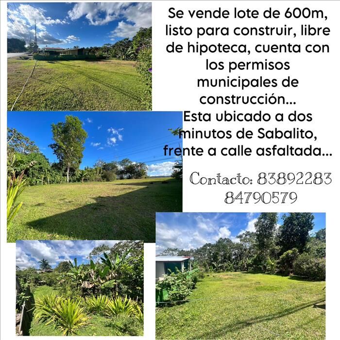 Lote en venta en Sabalito, Coto Brus, Puntarenas — ₡ 27 000 000