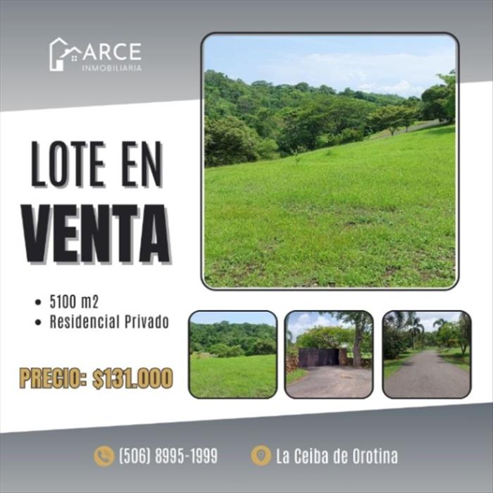 Lote en Venta La Ceiba, Orotina, Alajuela