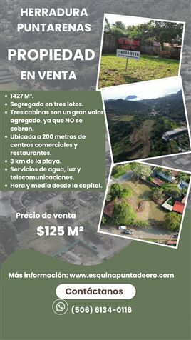 Propiedad en Herradura Puntarenas en Jacó, Garabito, Puntarenas — $178,375