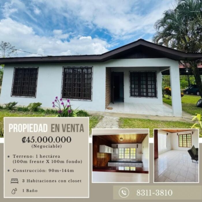 Propiedad a la venta en Villa Franca en Guápiles, Pococí, Limón — ₡ 50 000 000