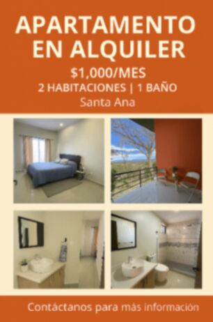 Apartamento nuevo en alquiler en Río Oro en Uruca, Santa Ana, San José — $1,000