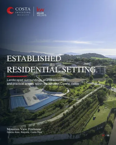 US$420,000 | 3-Bedroom, 3.5-Bathroom Mountain View Penthouse | Grecia en Grecia, Alajuela — $420,000