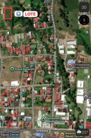 Lote 1500m ubicado en zona céntrica de Aguas Zarcas en Aguas Zarcas, San Carlos, Alajuela — ₡ 40 000