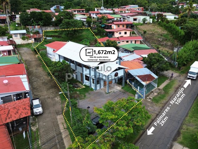 Terreno Comercial 1,672 m² | Venta-Alquiler Palmares, Alajuela in Buenos Aires, Palmares, Alajuela — ₡ 250 000 000