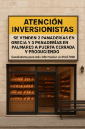 SE VENDE CONJUNTO DE PANADERIAS EN SARCHI Y PALMARES in San Pedro, Sarchí, Alajuela — $470,000