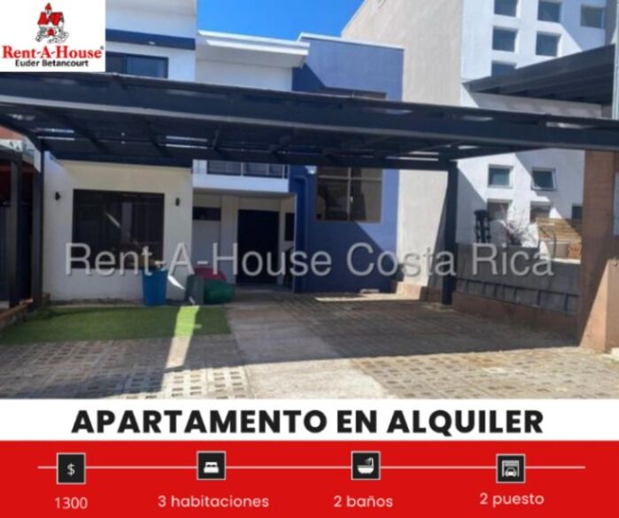 🏡 Alquiler en Ulloa, Heredia #26-1432    en Ulloa, Heredia — $1,300