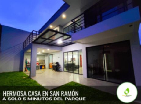 VENTA HERMOSA CASA MODERNA RECIÉN CONSTRUIDA  en San Ramón, Alajuela — ₡ 110 000 000