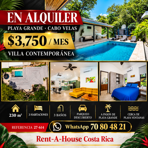 Alquiler de Casa de Lujo en Santa Cruz Guanacaste in Cabo Velas, Santa Cruz, Guanacaste — $3,750