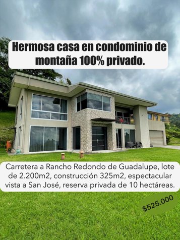 Hermosa casa en condominio de montaña in Rancho Redondo, Goicoechea, San José — $525,000