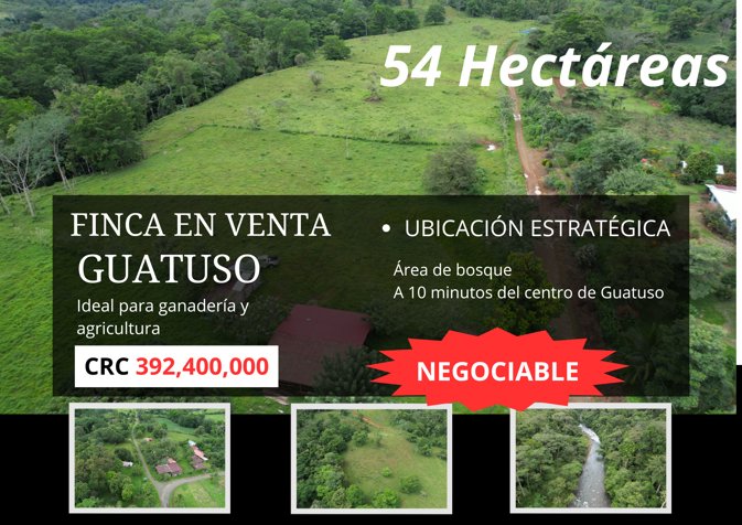 Finca en San Rafael de Guatuso en San Rafael, Guatuso, Alajuela — ₡ 392 400 000
