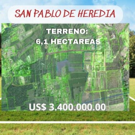 MLS-25-729 LS VENTA FINCA SAN PABLO HEREDIA en San Pablo, Heredia — $3,400,000