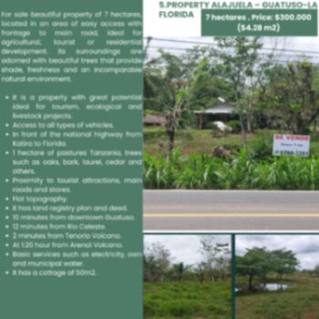 HERMOSAS FINCAS EN ALAJUELA - RIO CELESTE en Katira, Guatuso, Alajuela — $300,000 - Foto 5 de 5