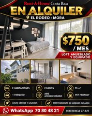 Alquiler de loft amoblado en Rodeo de Mora Colon
