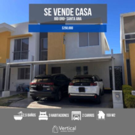 Venta Casa en Condominio Santa Ana in Uruca, Santa Ana, San José — $250,000