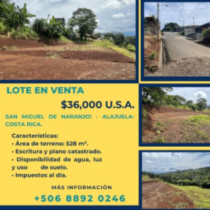 ¡Oportunidad única en San Miguel de Naranjo! - Alajuela-Costa Rica. en San Miguel, Naranjo, Alajuela — ₡ 18 000 000
