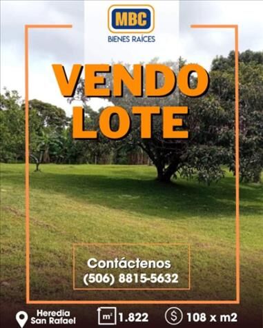 Gran oportunidad Lote en venta  in San Rafael, Heredia — $108