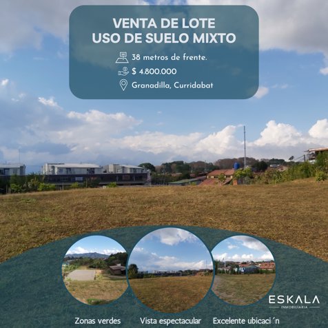 Venta - Terrero con uso de suelo mixto en Granadilla, Curridabat, San José — $4,800,000