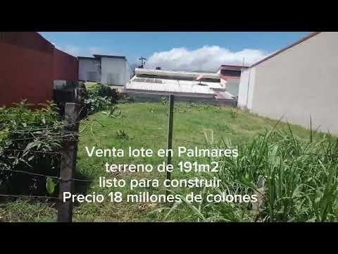 MLS-25-736 LS VENTA LOTE ESQUIPULAS PALMARES en Esquipulas, Palmares, Alajuela — ₡ 18 000 000