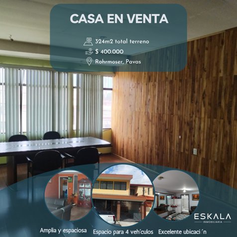 Venta Casa en Pavas, Rohrmoser in Pavas, San José — $400,000